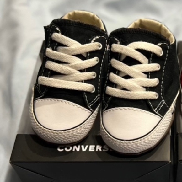 Converse Other - Converse Black & White Toddler Canvas Low-Top Sneakers
